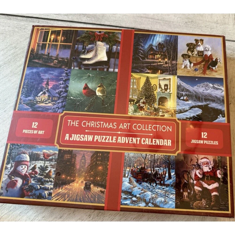 Mindmade Puzzle Advent Calendar 12x100pc Christmas Art Jigsaw Set‎ New